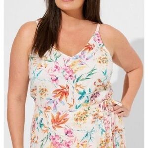 Torrid Stretch Challis Cami Carrie Floral‎ Top Size 2X NWT